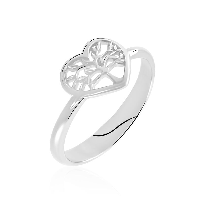 Bague Argent Arbre De Vie Cœur - Spannringe Damen | OROVIVO