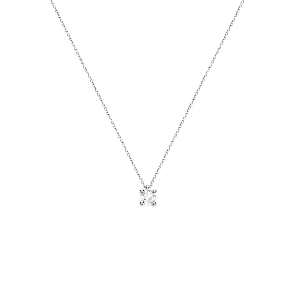 VICTORIA Damen Collier Weißgold 585 (14 Karat) Diamant Weiß 0,52 ct - Halsketten Damen | OROVIVO