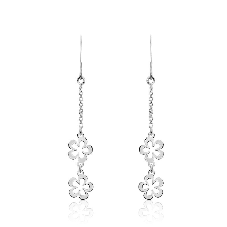 Boucles D'oreilles Pendantes Marisa Argent Blanc - Spannringe Damen | OROVIVO