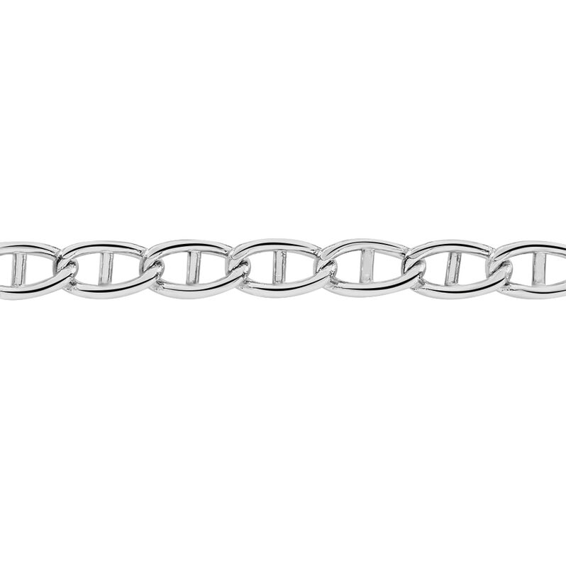 Chaîne Capucin Or Blanc Maille Marine Plate - Spannringe Damen | OROVIVO