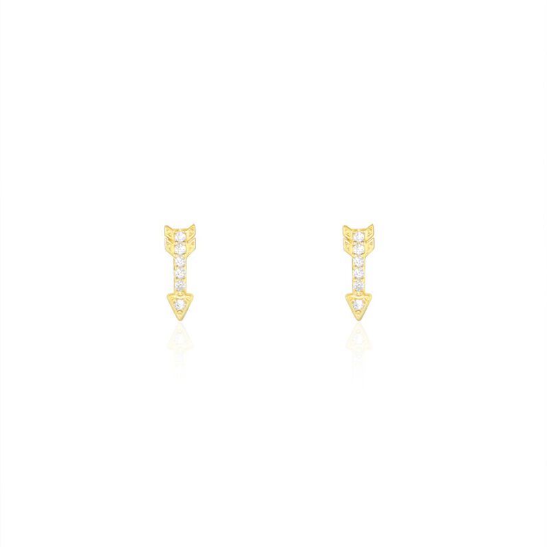 Boucles D'oreilles Puces Or Jaune Armeria Oxydes De Zirconium - Spannringe Damen | OROVIVO