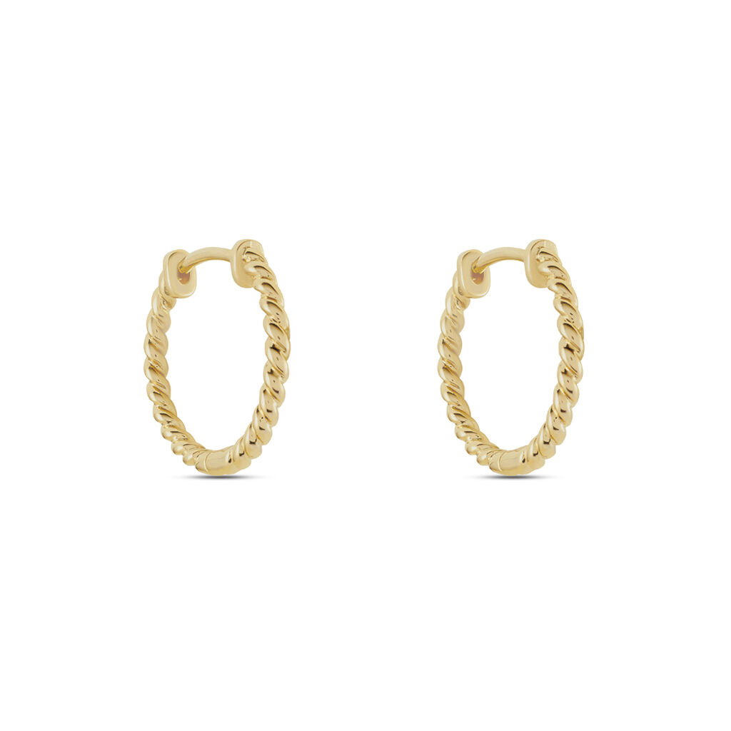 Damen Creolen Messing Gold plattiert - Creolen Damen | OROVIVO