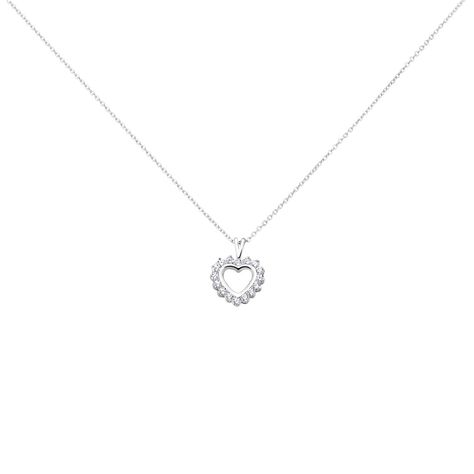 Damen Halskette Silber 925 Zirkonia Herz  - Halsketten Damen | OROVIVO