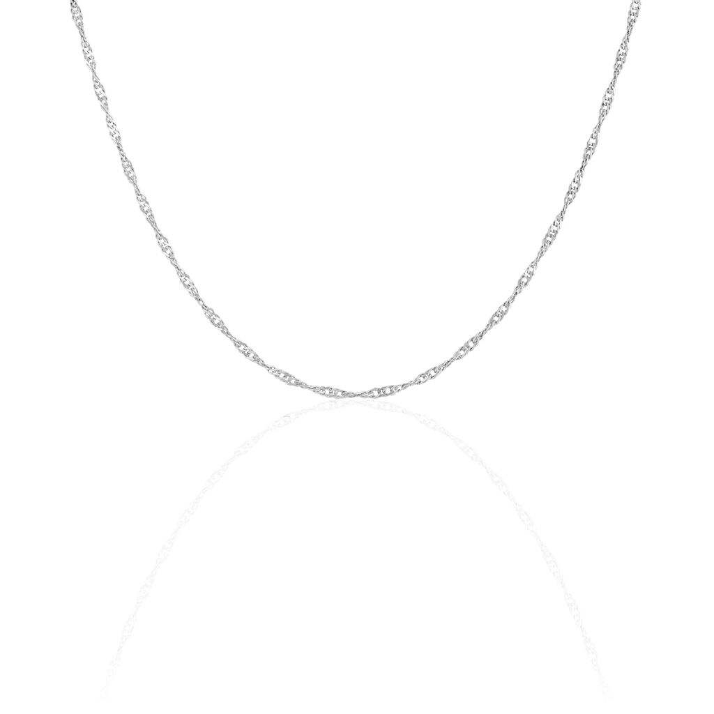 SINGAPUR 3 Damen Kette Wei&szlig;gold 375 (9 Karat)
