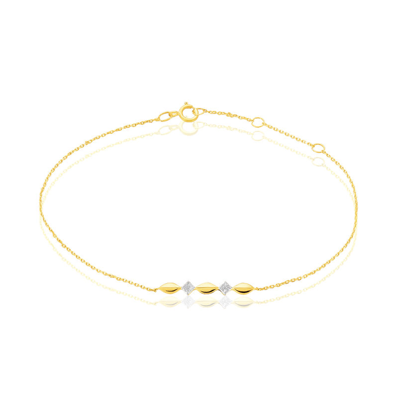 Bracelet Or Jaune Amelie Diamants - Spannringe Damen | OROVIVO