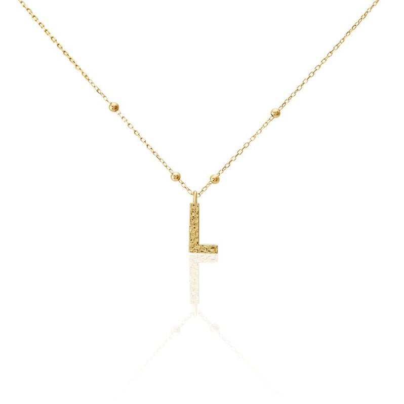 Collier Plaqué Or Jaune Lettra - Spannringe Damen | OROVIVO