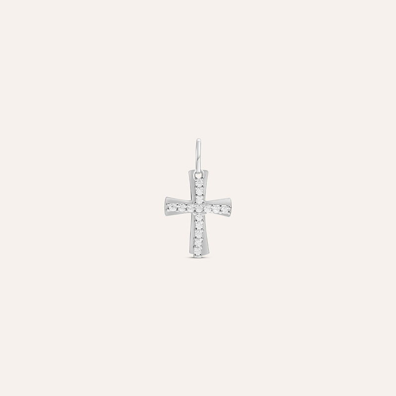 Pendente Holy Oro Bianco Cubic Zirconia - Spannringe Damen | OROVIVO