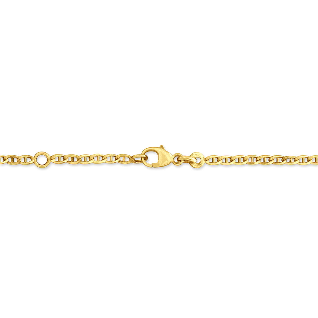 Bracelet Identité Fanelia Maille Marine Or Jaune - Spannringe Kinder | OROVIVO