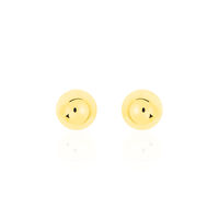 Damen Ohrstecker Silber 925 Vergoldet Kugel 5mm