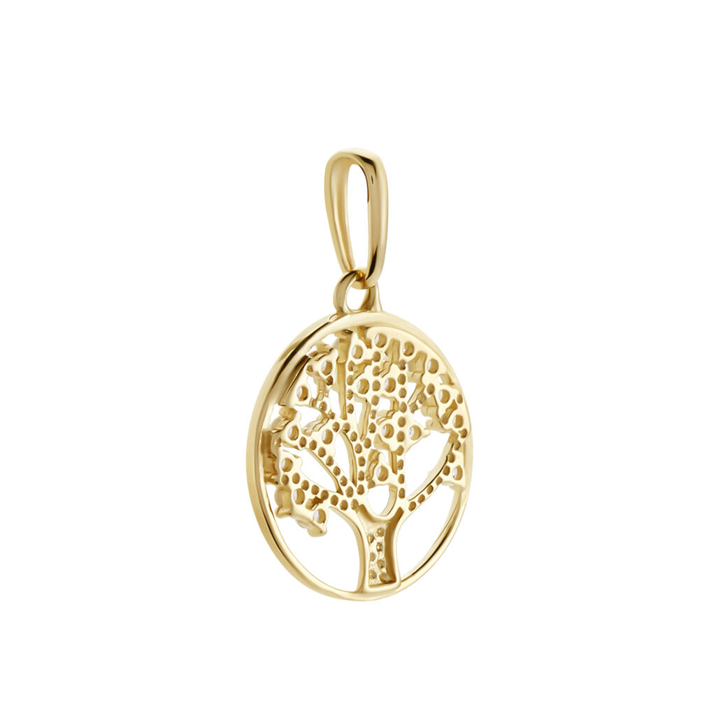  Anh&auml;nger Gold 375 Zirkonia Lebensbaum Ede Lebensbaum 8 