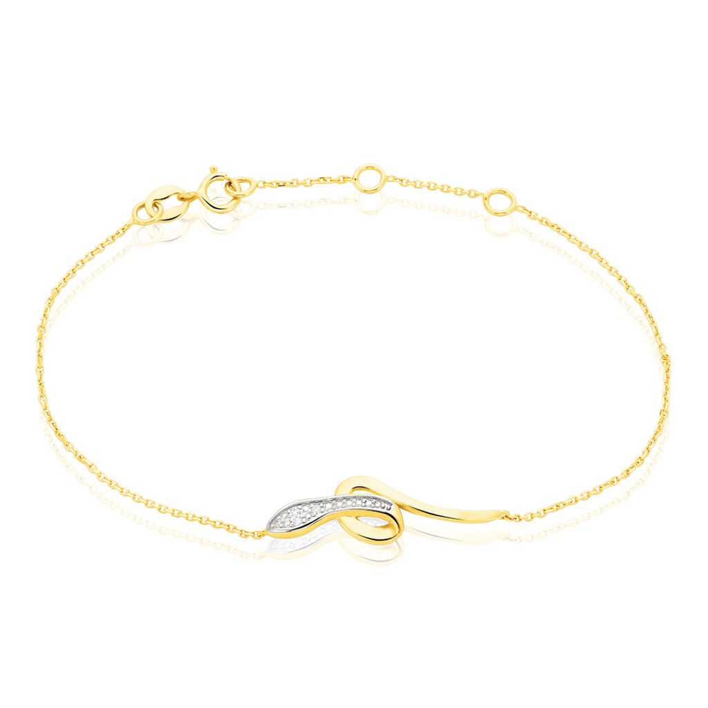 Bracelet Or Jaune Cateline Diamants - Spannringe Damen | OROVIVO