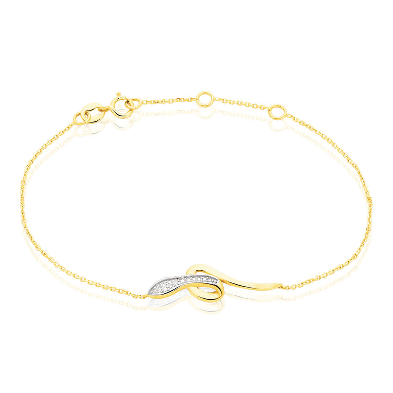 Bracelet Or Jaune Cateline Diamants - Spannringe Damen | OROVIVO