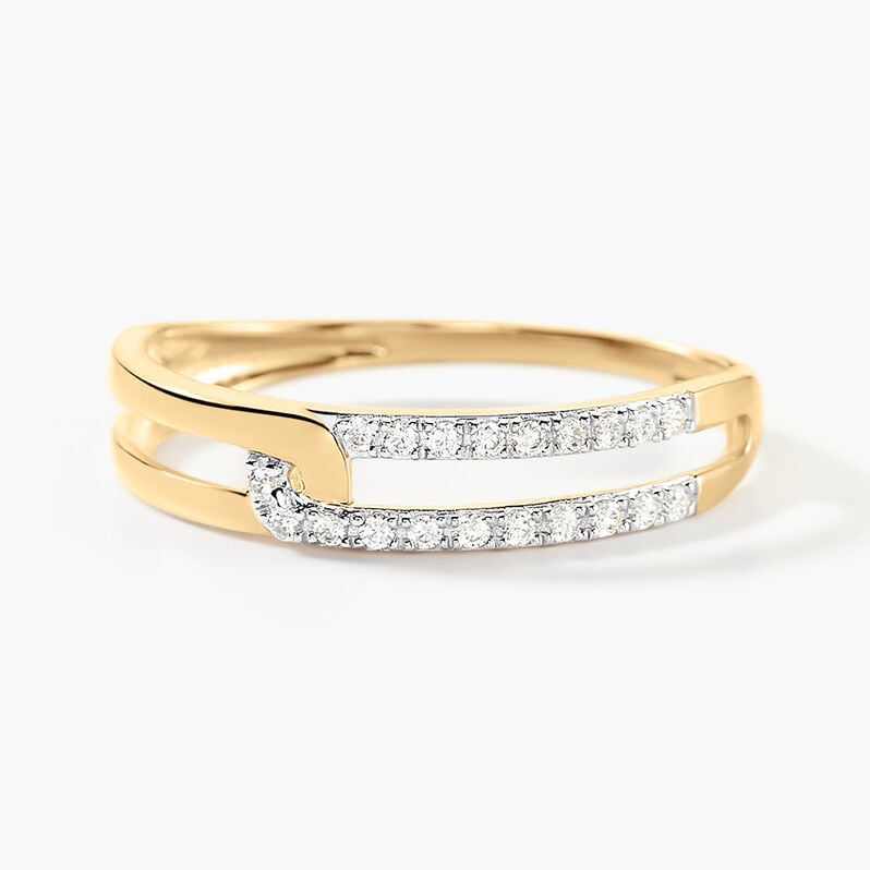 Bague Mercury Or Jaune Oxyde De Zirconium - Spannringe Damen | OROVIVO