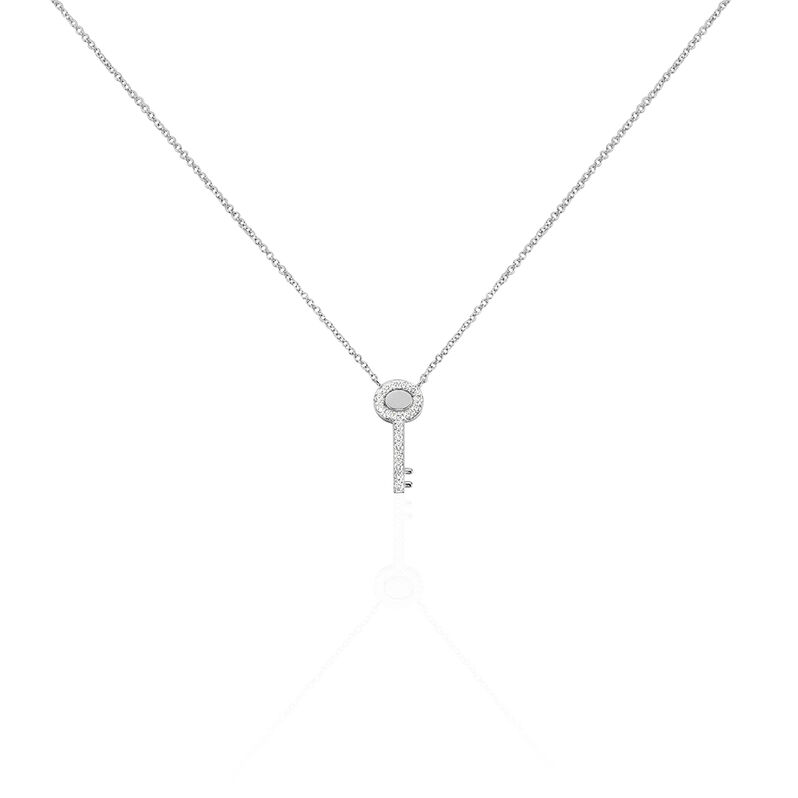 Collier Erinia Argent Blanc Oxyde De Zirconium - Spannringe Damen | OROVIVO