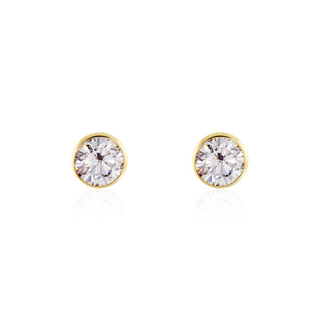Damen Ohrstecker Gold 375 Zirkonia  - Ohrstecker Damen | OROVIVO