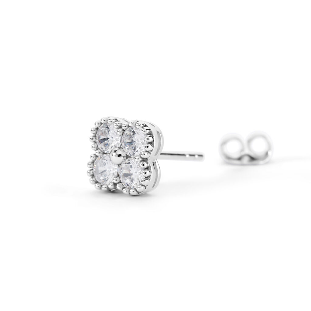 ISABELL Damen Ohrstecker Silber 925 Zirkonia Wei&szlig; 1,41 ct