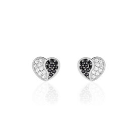 Damen Ohrstecker Silber 925 Zirkonia Herz - Ohrstecker Damen | OROVIVO