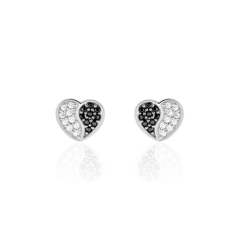 Damen Ohrstecker Silber 925 Zirkonia Herz - Ohrstecker Damen | OROVIVO