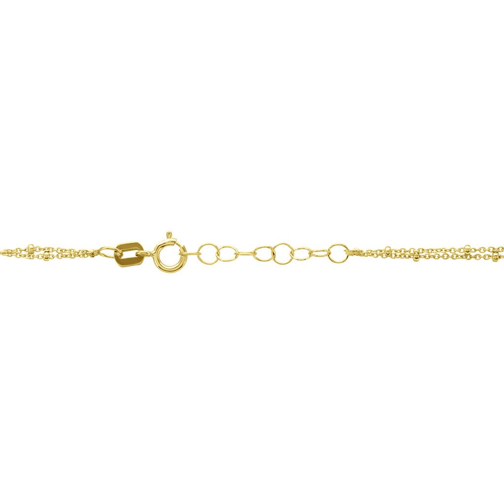 Damen Fu&szlig;kette Gold 375 (9 Karat) Ball B 0,2 mm
