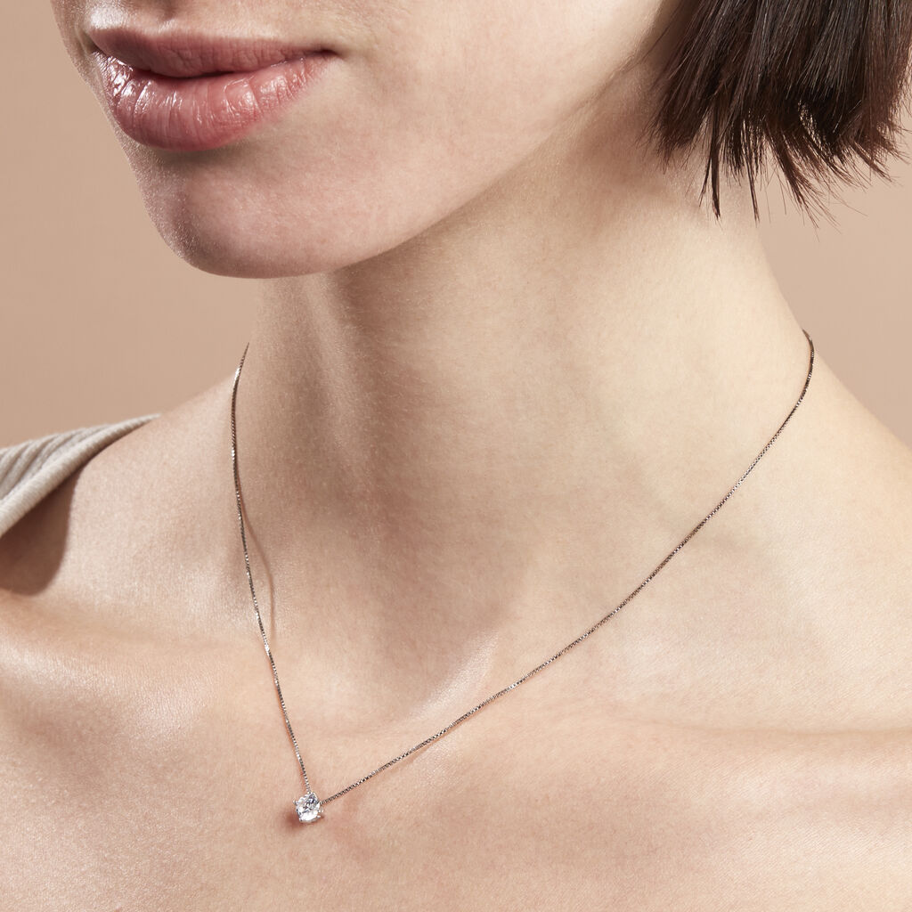 Damen Collier Silber 925 Zirkonia Listo - Halsketten Damen | OROVIVO