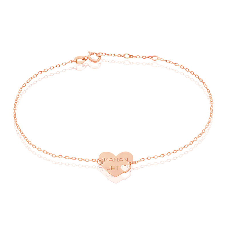 Armband Gold Rosa Maman Ich Liebe Dich - Spannringe Damen | OROVIVO