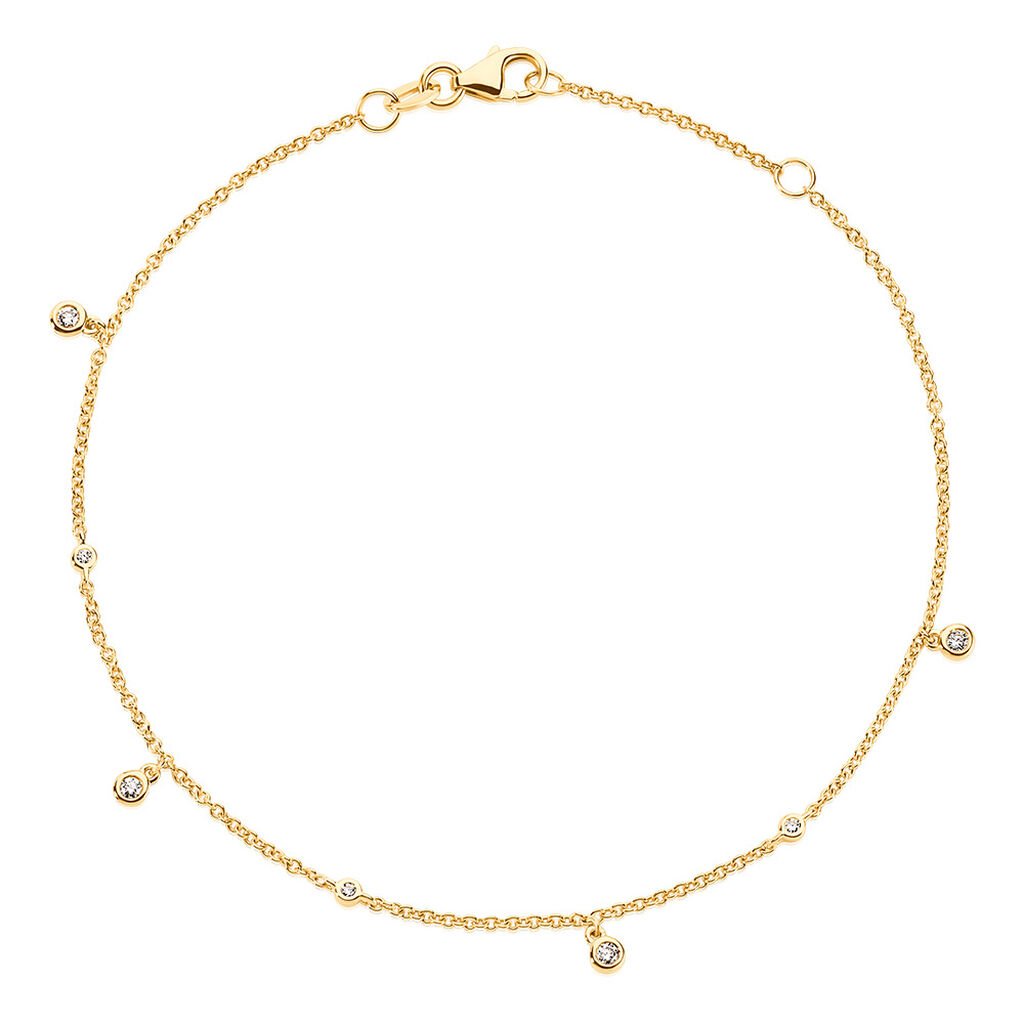 MOANA Damen Armband Gold 585 (14 Karat) Synthetischer Diamant Weiß 0,020 ct - Armbänder Damen | OROVIVO