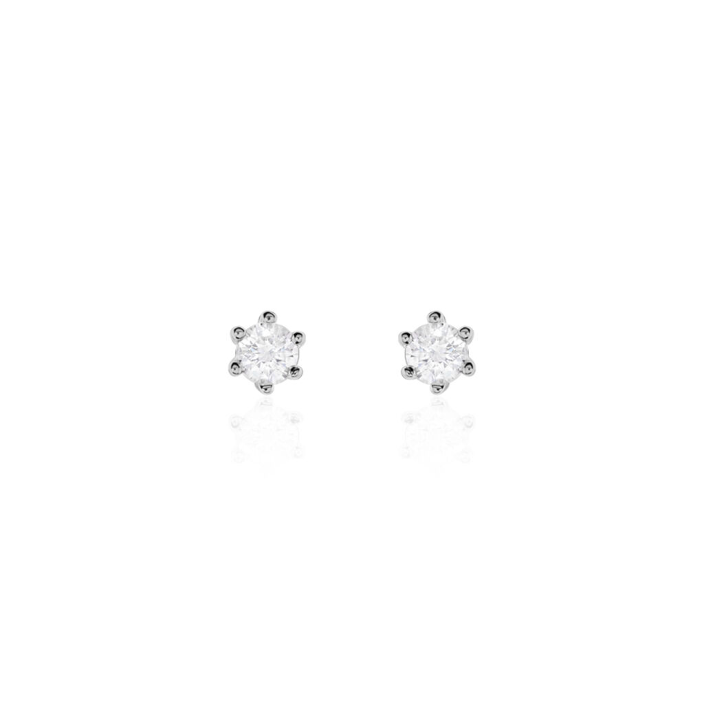 Damen Ohrstecker Weißgold 375 Diamant 0,1ct Rome  - Ohrstecker Damen | OROVIVO