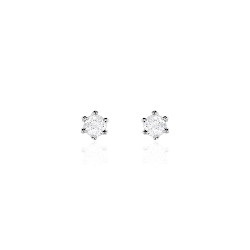 Damen Ohrstecker Weißgold 375 Diamant 0,1ct Rome  - Ohrstecker Damen | OROVIVO