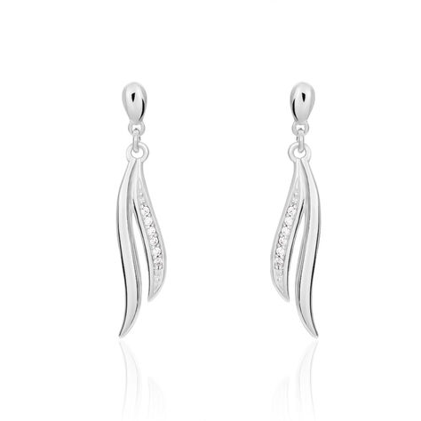 Damen Ohrstecker Lang Silber 925 Zirkonia - Ohrringe mit Stein Damen | OROVIVO