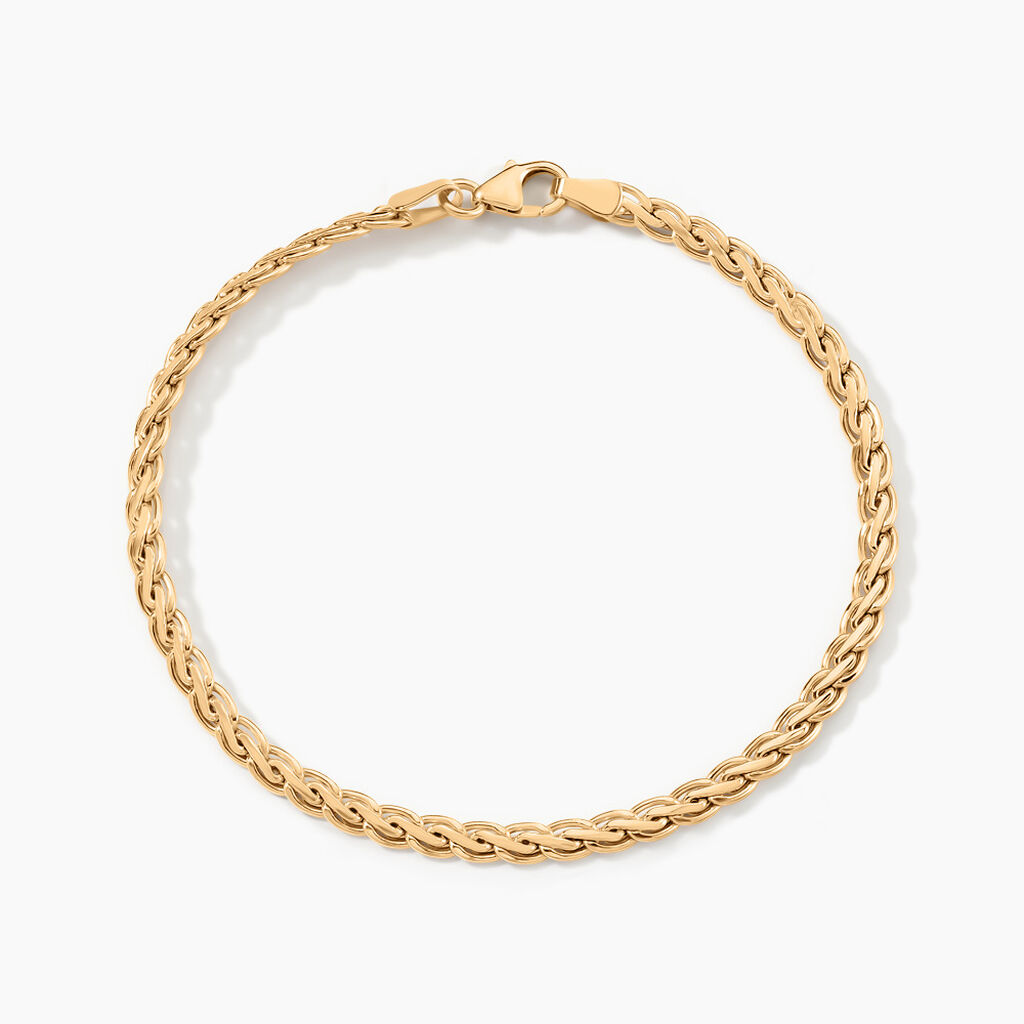 Bracelet Jayna Maille Palmier Or Jaune - Spannringe Damen | OROVIVO