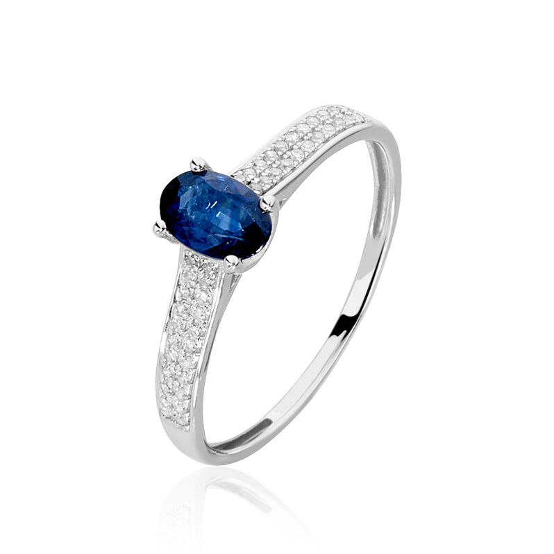 Bague Or Weiss Crista Saphir - Spannringe Damen | OROVIVO