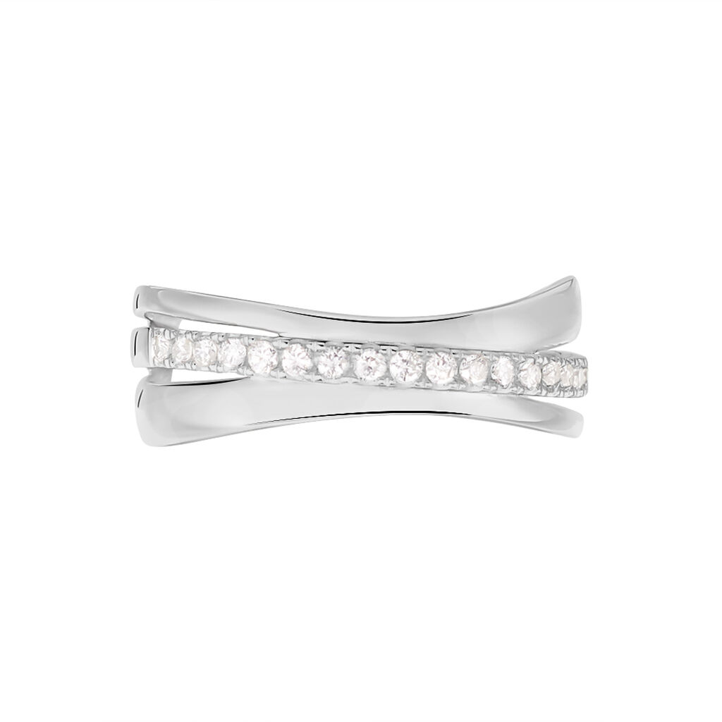 Damen Ring Weißgold 750 Diamant 0,18ct  - Ringe mit Stein Damen | OROVIVO