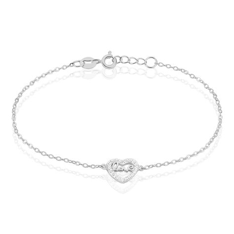Damen Armband Silber 925 Zirkonia Herz Clarra - Armbänder mit Anhänger Damen | OROVIVO