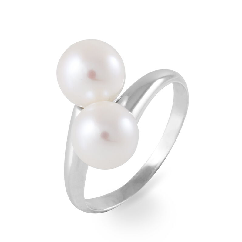 Bague Ninnog Or Blanc Perle De Culture - Spannringe Damen | OROVIVO