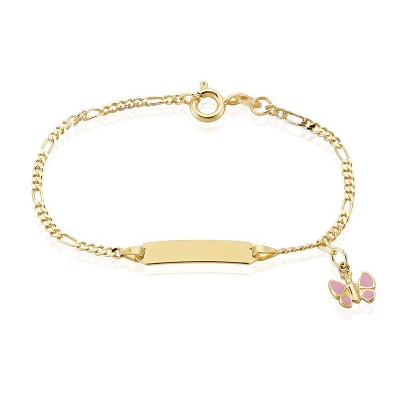  ID Armband Gold 375 Schmetterling Iri Schmetterling 1,90mm  - Armb&auml;nder mit Gravur  | OROVIVO