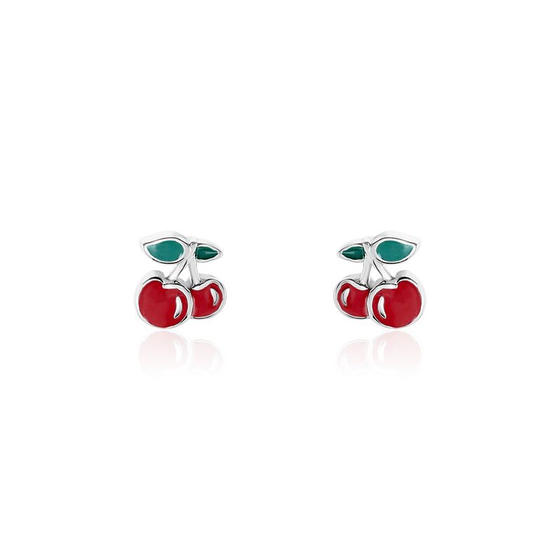 Kinder Ohrstecker Silber 925 Kirsche Cagla - Ohrstecker Kinder | OROVIVO