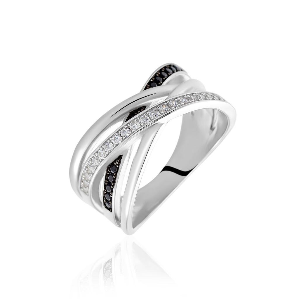 Damen Ring Silber Silber 925 Zirkonia Wei&szlig;