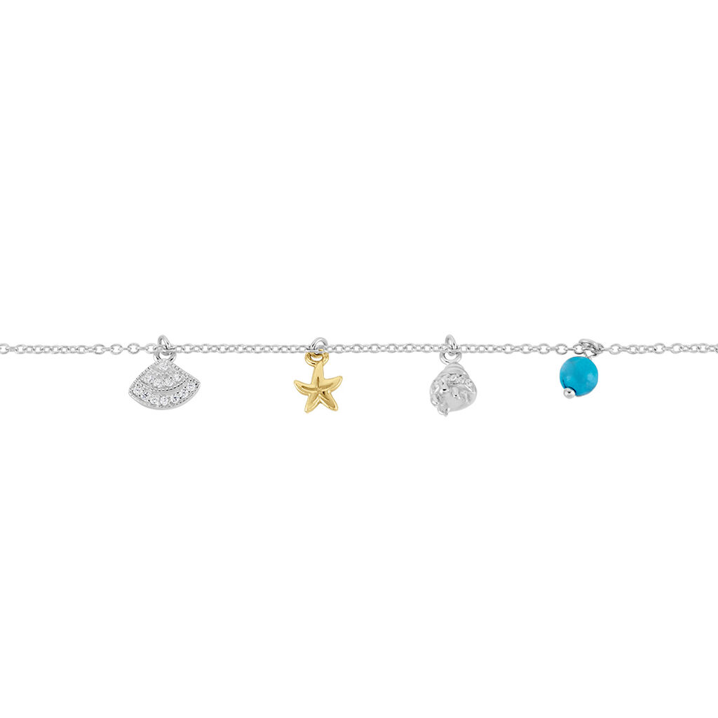 Damenarmband Silber 925 Zirkonia Türkis  - Armbänder mit Anhänger Damen | OROVIVO