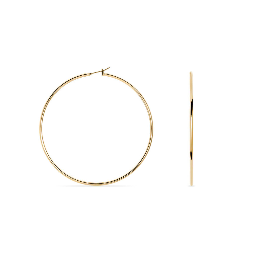 ADA LISSE 2 Damen Creolen Vergoldet B 2 mm