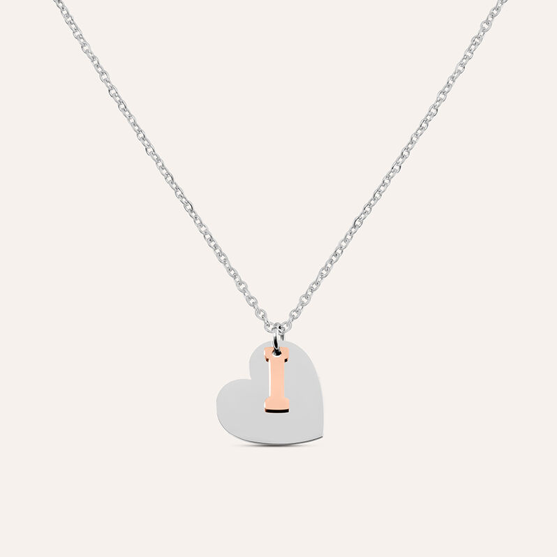Collana Sunrise Acciaio Bicolore Bianco / Rosa - Spannringe Damen | OROVIVO