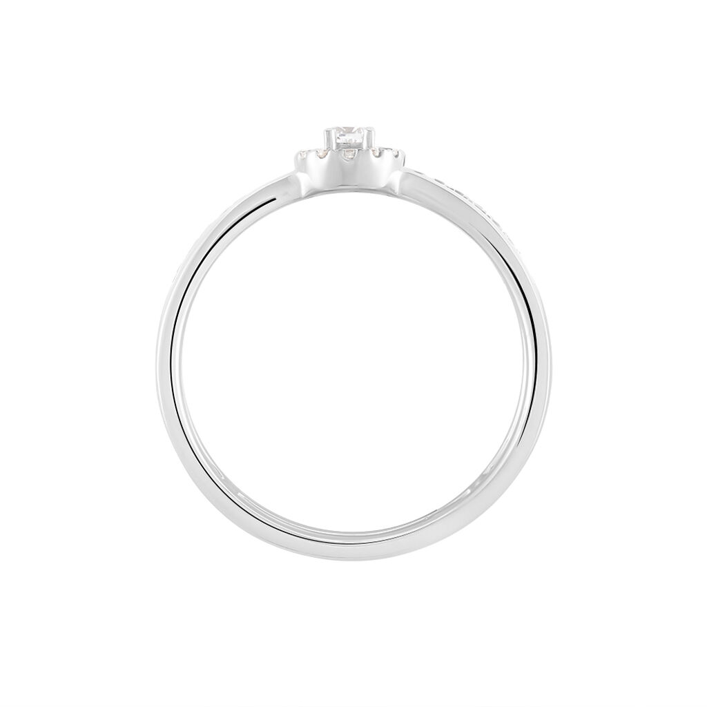 SOPHIA Damen Ring Wei&szlig;gold 375 (9 Karat) Zirkonia Wei&szlig; 0,12 ct