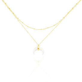 Damen Halskette Gold 375 Halbmond - Ketten mit Stein Damen | OROVIVO