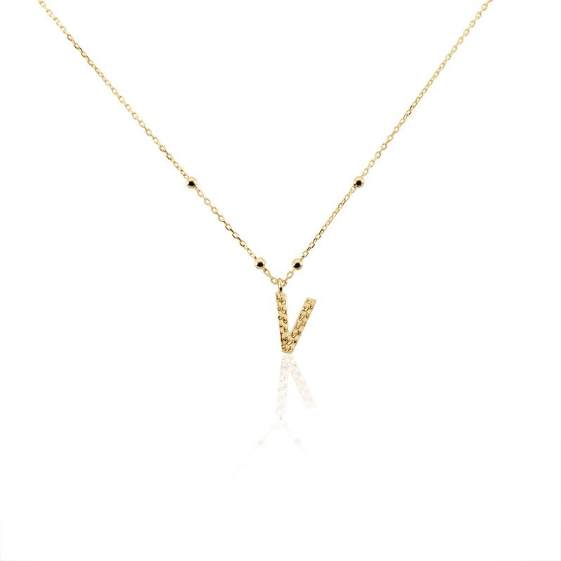 Collier Plaqué Or Jaune Lettra - Spannringe Damen | OROVIVO