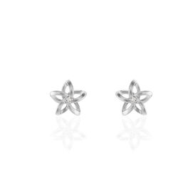 Damen Ohrstecker Silber 925 Diamant 0,016ct Blume - Ohrstecker Damen | OROVIVO