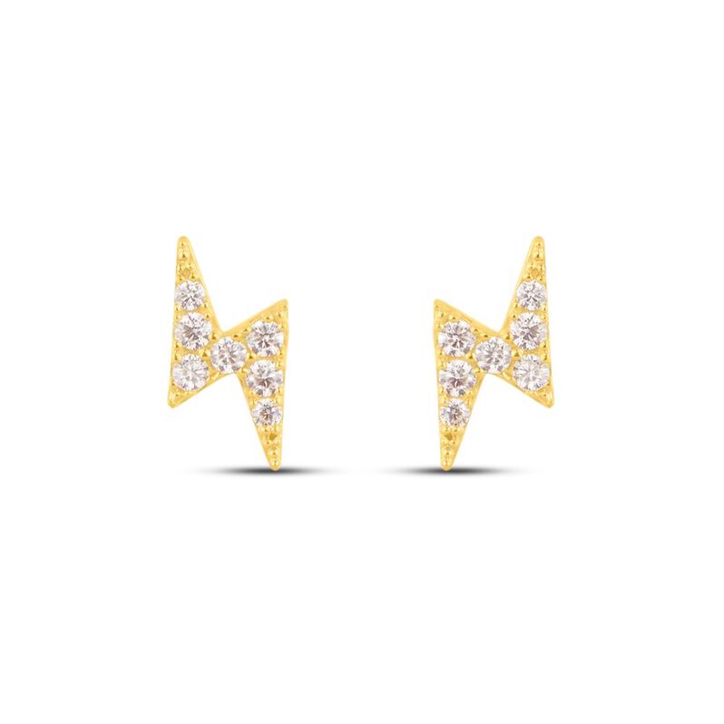 Orecchini Lobo Bon Ton Oro Giallo Cubic Zirconia - Spannringe Damen | OROVIVO