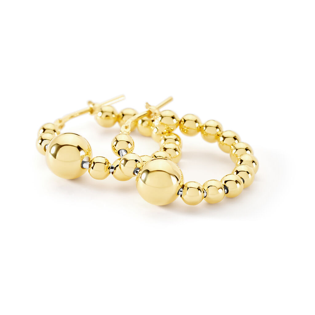 BAILEE Damen Creolen Silber vergoldet 925 Ball