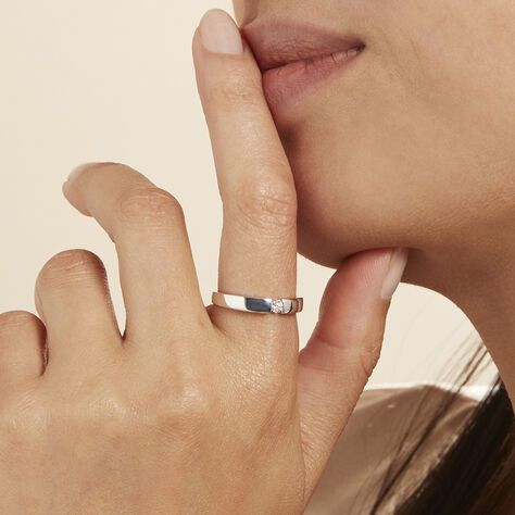 Damen Ring Weißgold 375 Diamant 0,1ct Seville  - Verlobungsringe Damen | OROVIVO