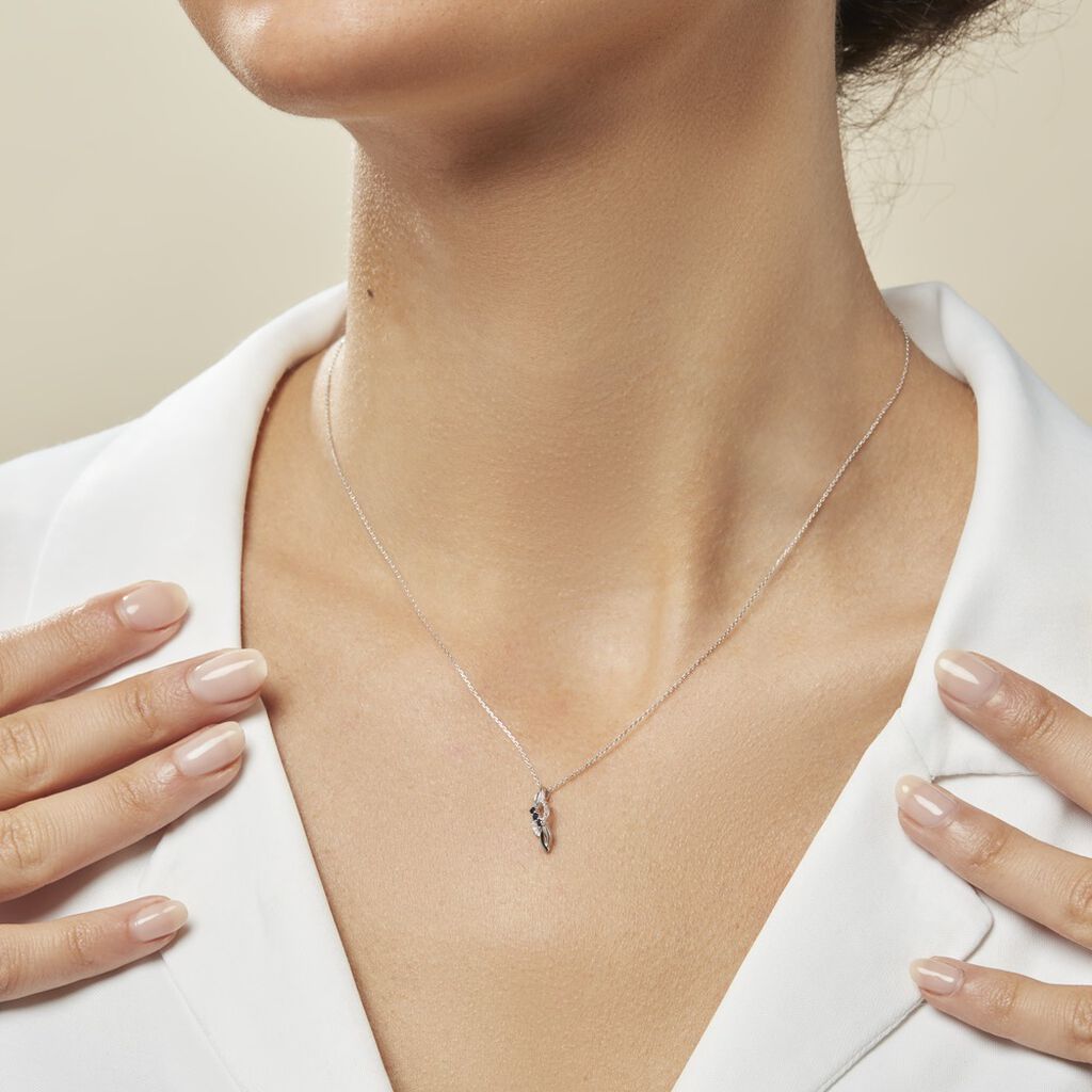 Collier Rosalyne Or Weiss Saphirs - Spannringe Damen | OROVIVO