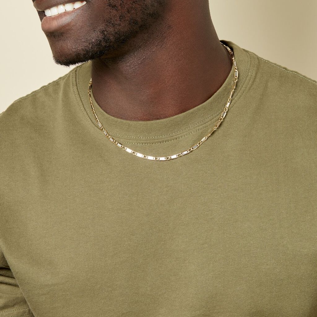 Collier Danae Plaquette Or Bicolore - Spannringe Herren | OROVIVO