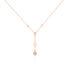 MILANKA Damen Collier Silber rosevergoldet 925 Zirkonia Wei&szlig; Raute